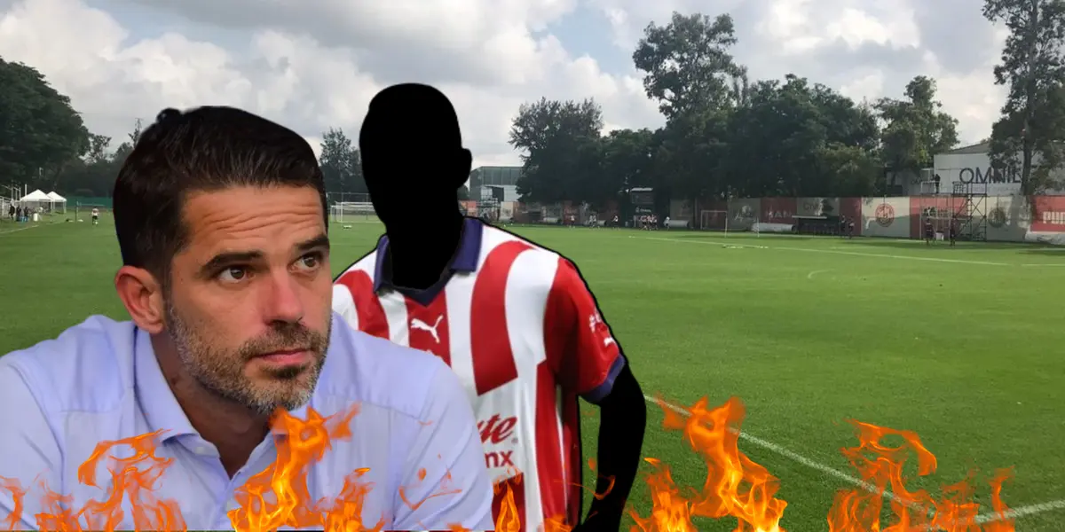 Fernando Gago junto a futbolista incógnito de Chivas / FOTO MARCA