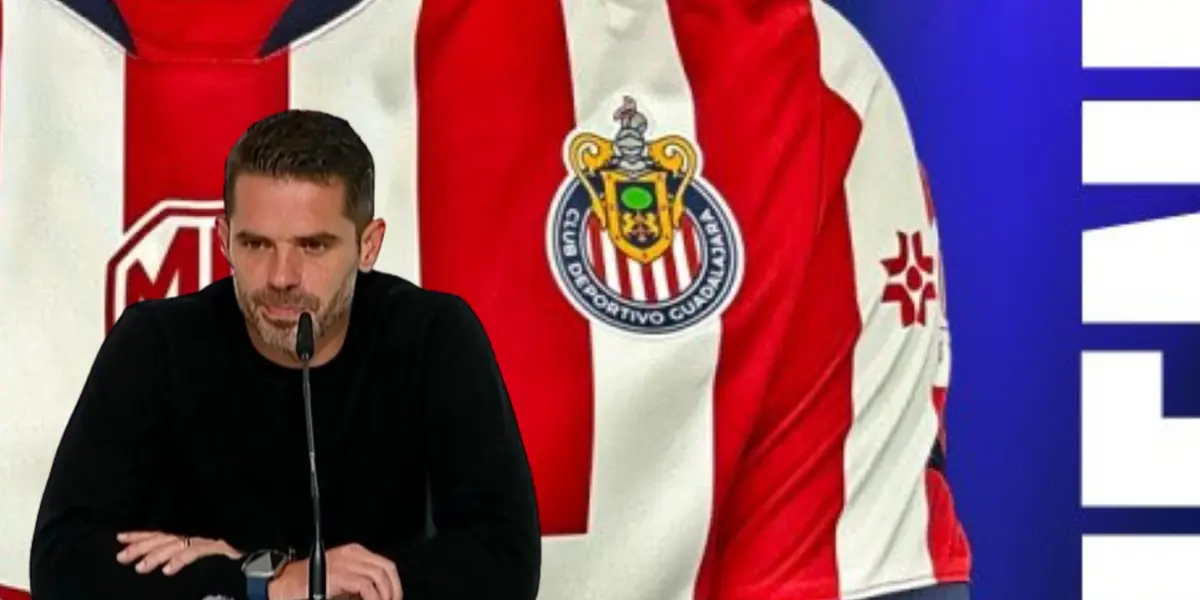 Fernando Gago junto a jersey de Chivas / FOTO X