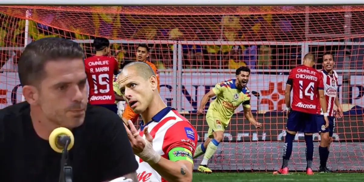 Fernando Gago y Javier Hernández junto al América vs Chivas / FOTO X