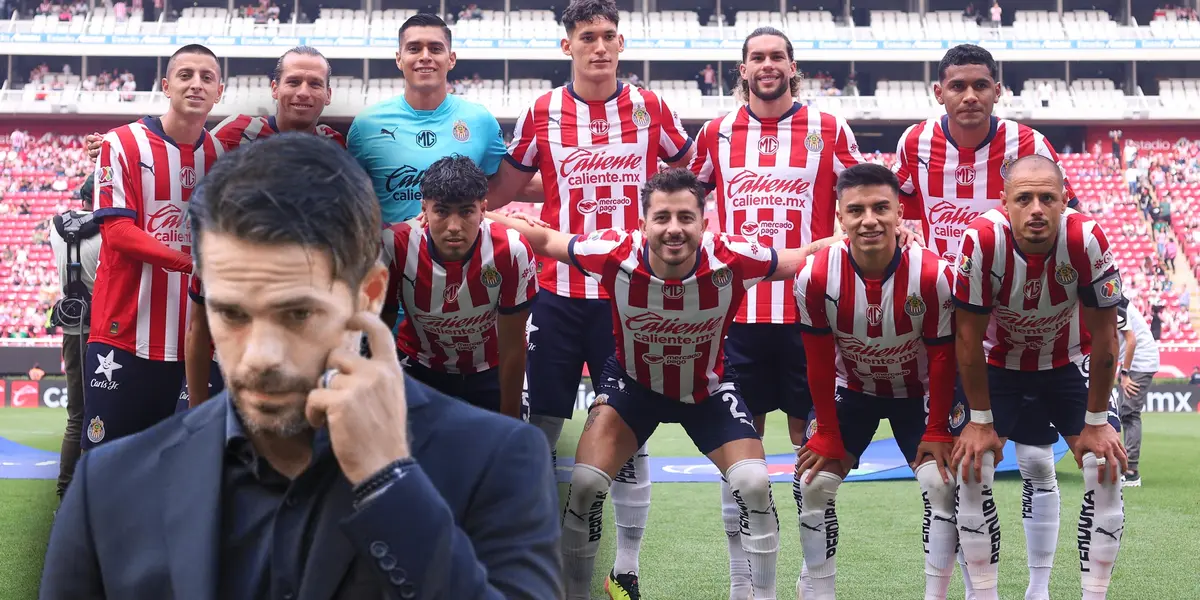 Fernando Gago y jugadores del Guadalajara posando/Foto Chivas.