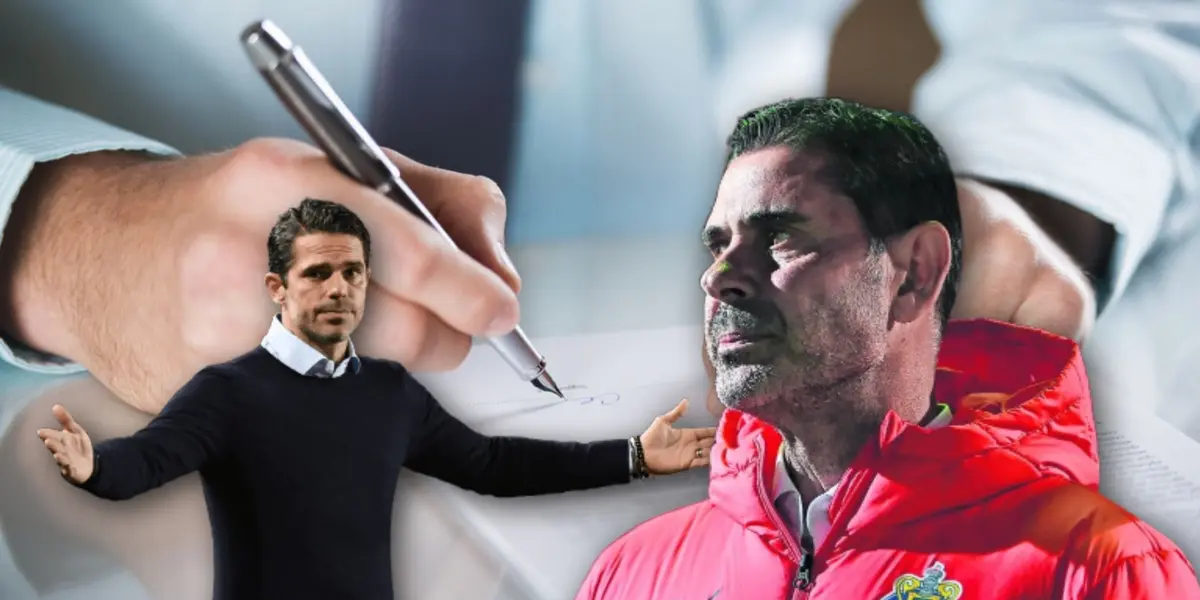 Fernando Hierro serio y Fernando Gago con los brazos al aire/ Foto Capacitarte.