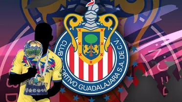 Futbolista incógnito del América junto a escudo de Chivas / FOTO FACEBOOK