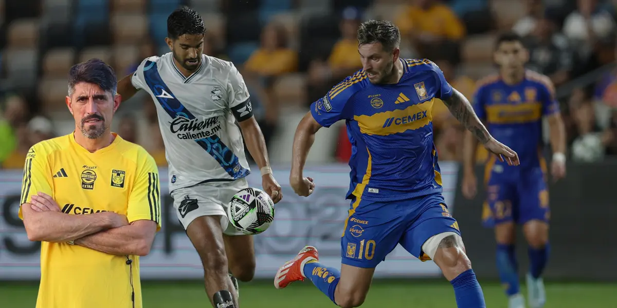 Gignac y de Buen en Tigres vs Puebla. Foto: Leagues Cup