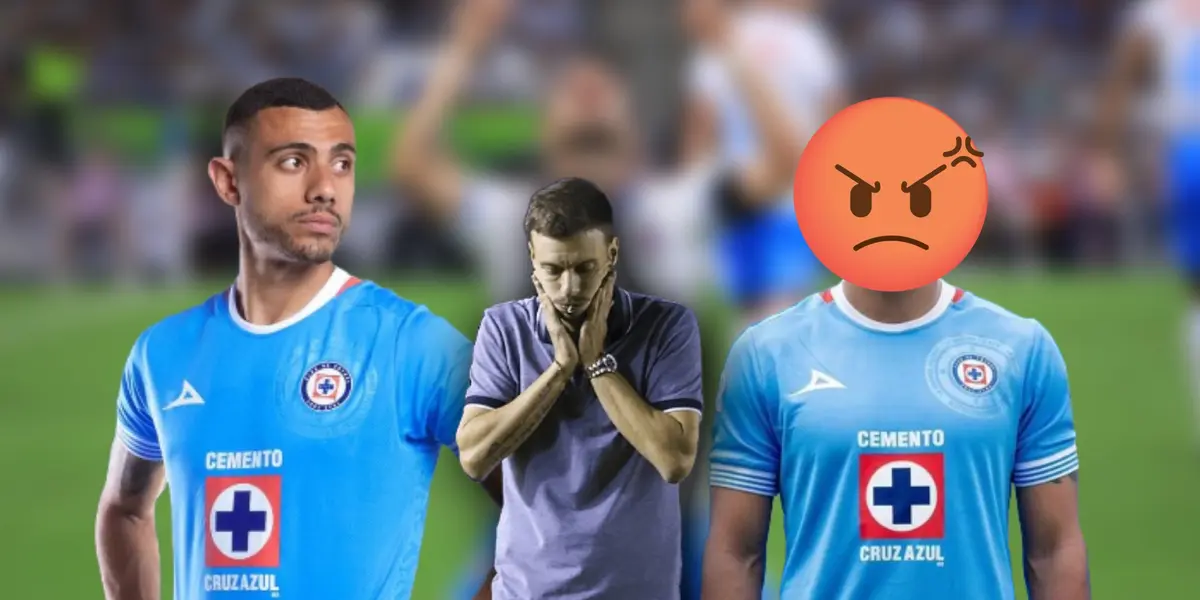 Apenas llegó y el primer roce de Giakoumakis con uno de Cruz Azul, pobre Anselmi