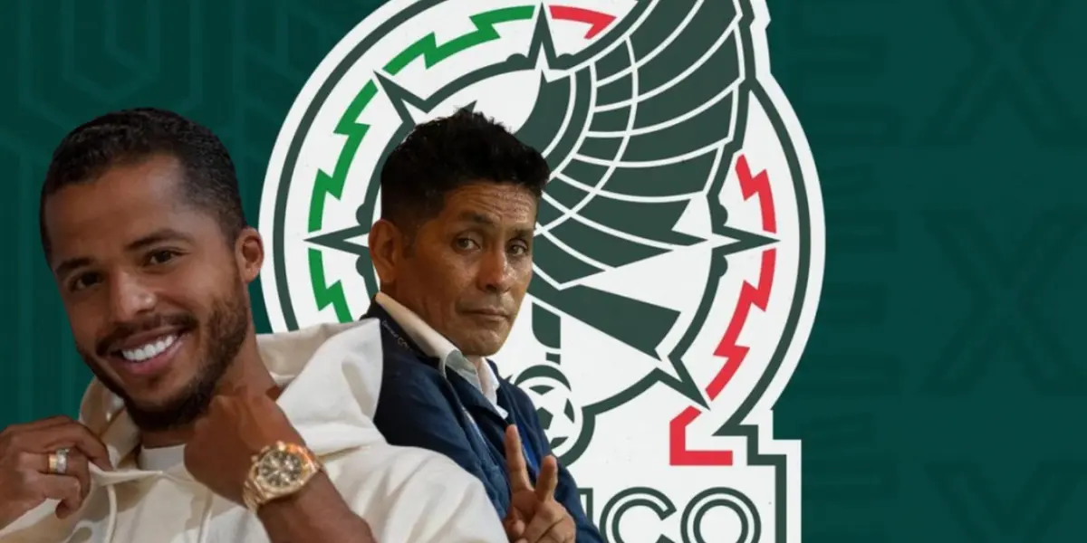 Giovani Dos Santos junto a Jorge Campos