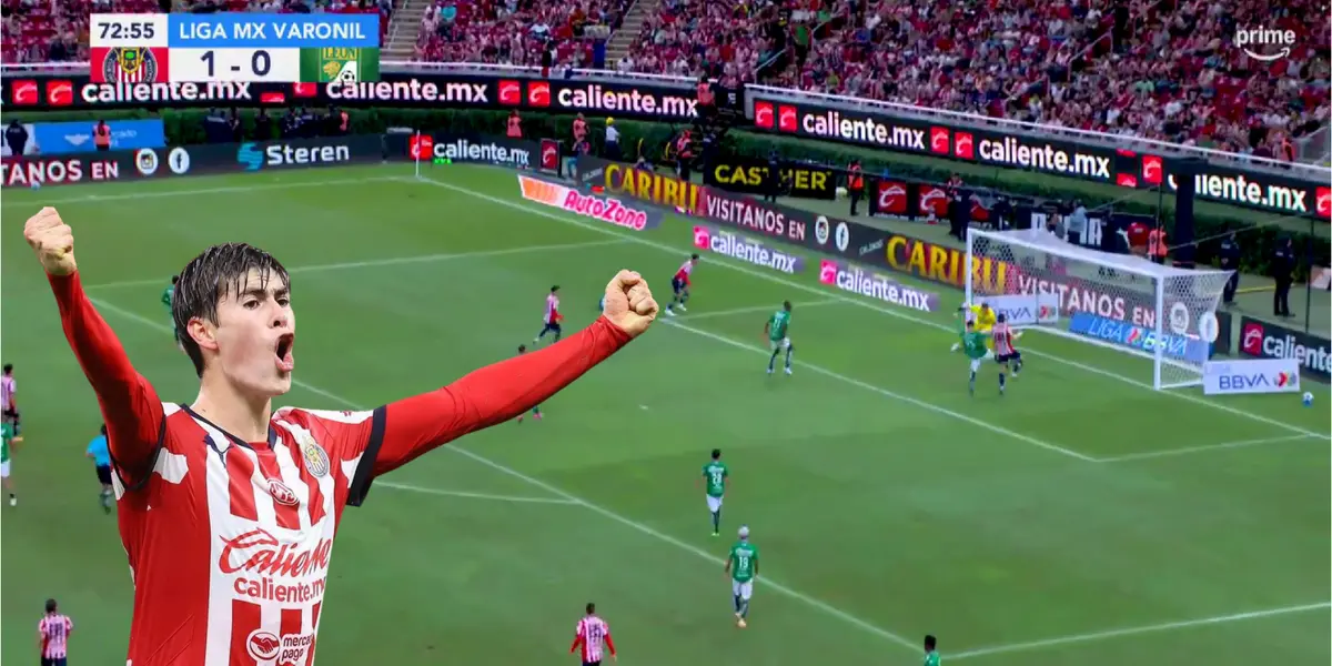 González y su gol. Captura tomada de Chivas