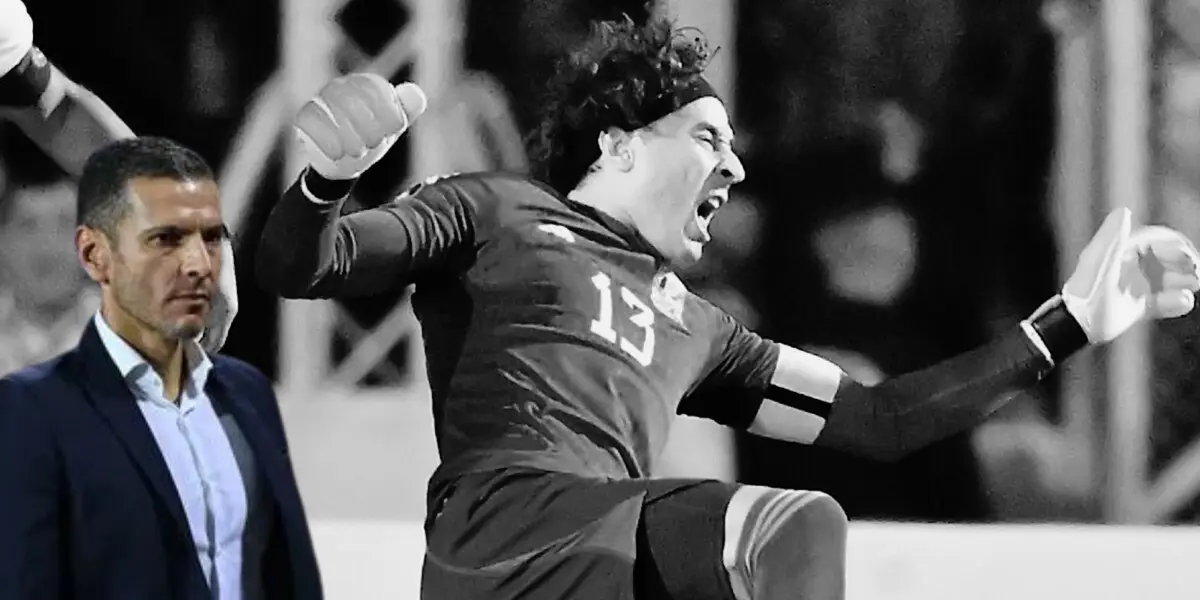 Guillermo Ochoa en caída en el Honduras vs México. Foto: Milenio