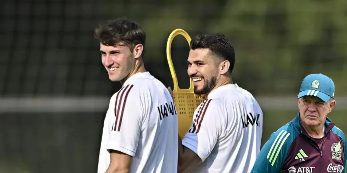 Henry y Santi en entrenamiento con el Tri. Foto: Bolavip