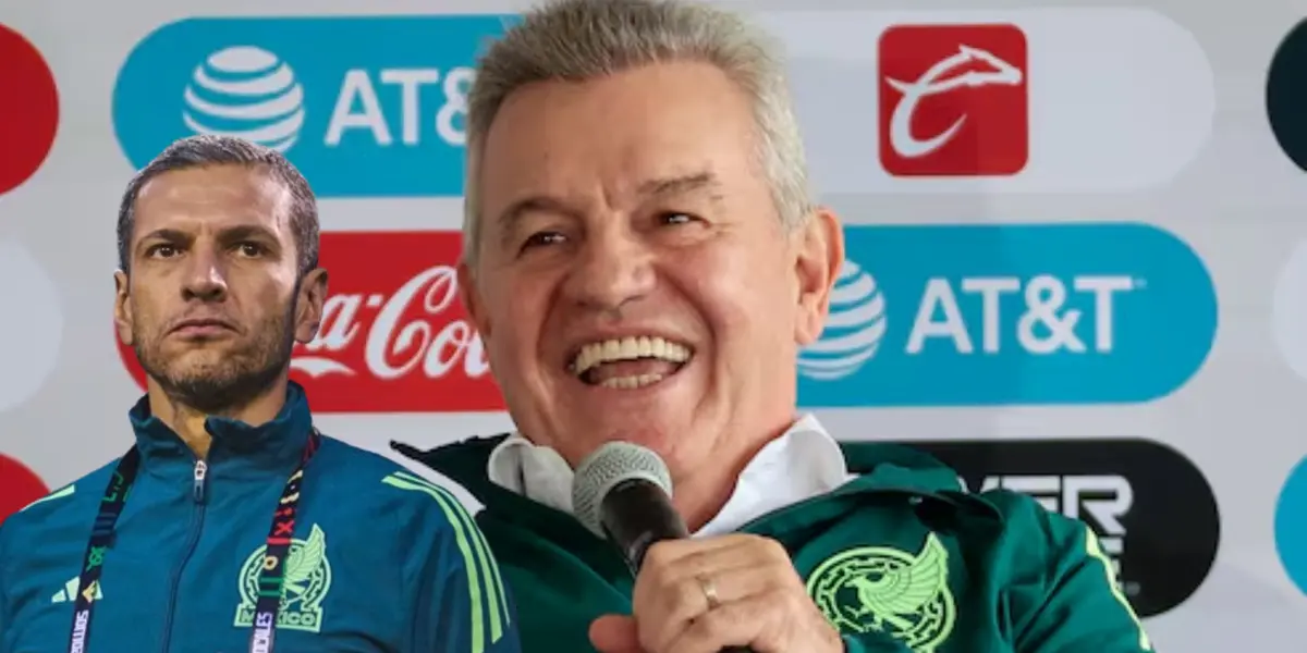 Jaime Lozano junto a Javier Aguirre / FOTO TV AZTECA