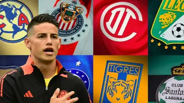 James Rodríguez junto a clubes de la Liga MX / GETTY IMAGES