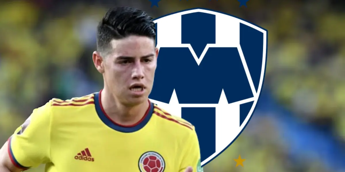 James Rodríguez junto al escudo de Rayados / FOTO PARIS 2024 OLYMPICS