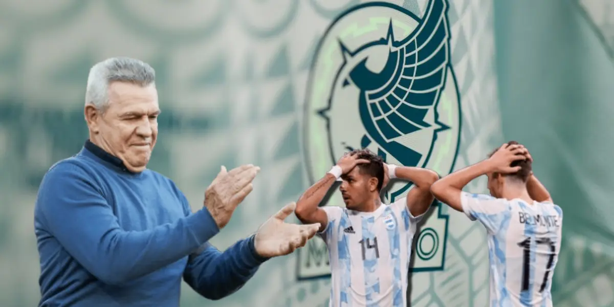 Javier Aguirre aplaudiendo y jugadores de Argentina con manos en la cabeza/ Foto Somos News.