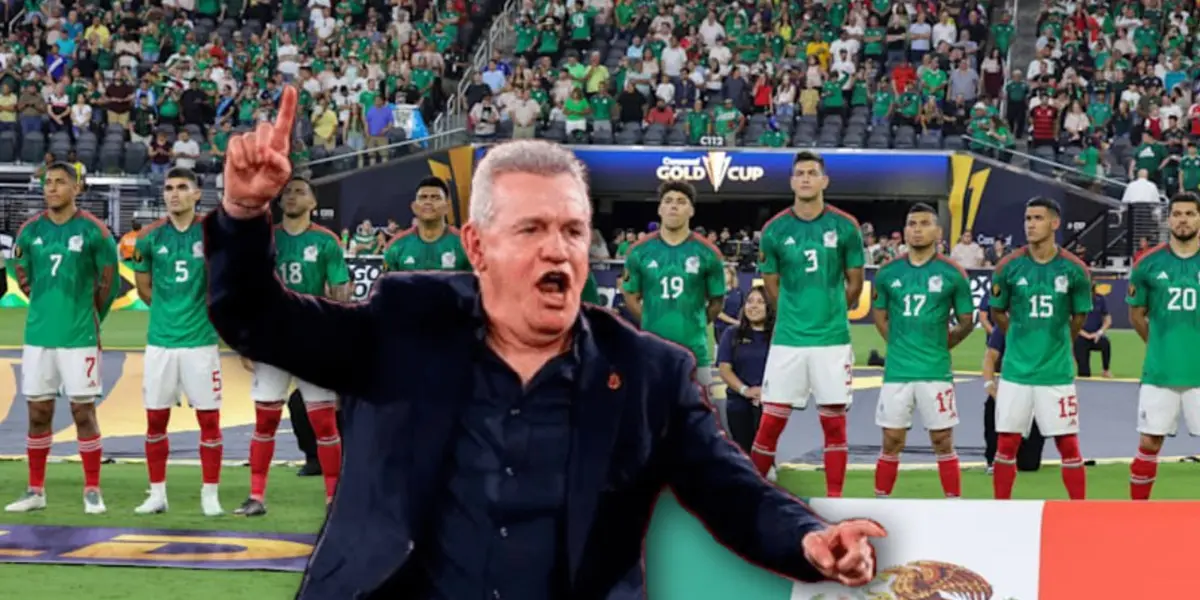 Javier Aguirre celebrando y jugadores de la Selección Mexicana/Foto Olympics.