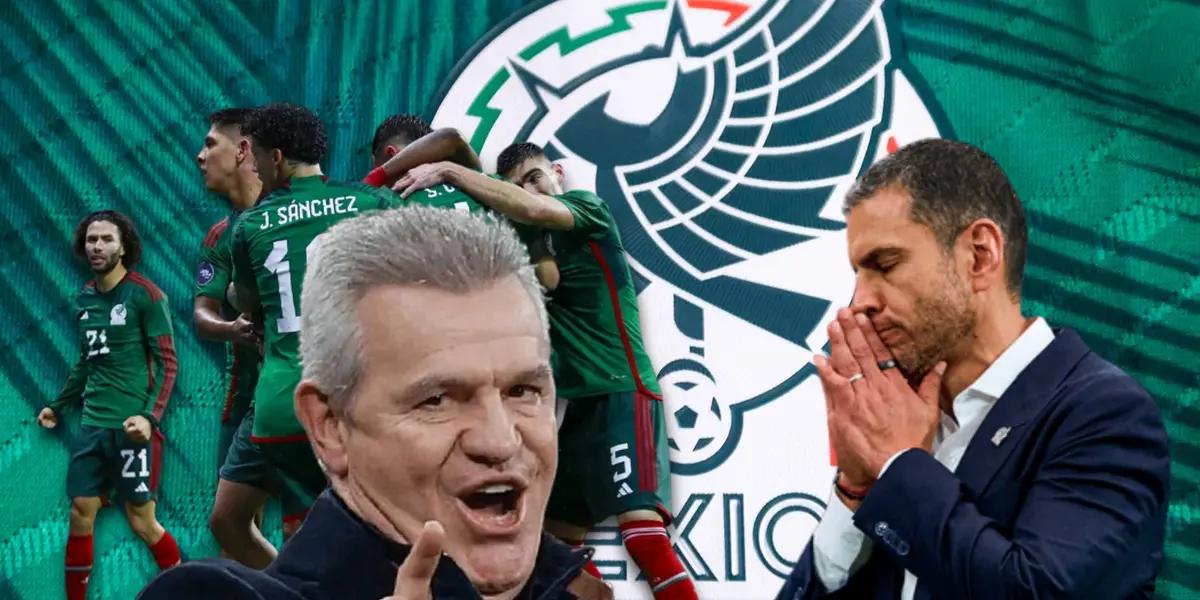 Javier Aguirre, jugadores de México y Jamie Lozano/Foto Mi Selección.