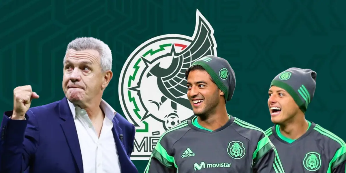 Javier Aguirre junto a Carlos Vela y Javier Hernández / FOTO THE COUCHES VOICE