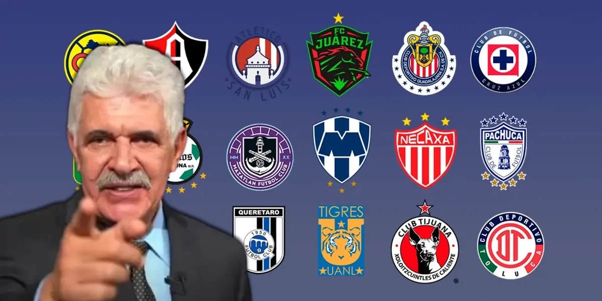 Javier Aguirre junto a escudos de equipos de la Liga MX / FOTO MARCA