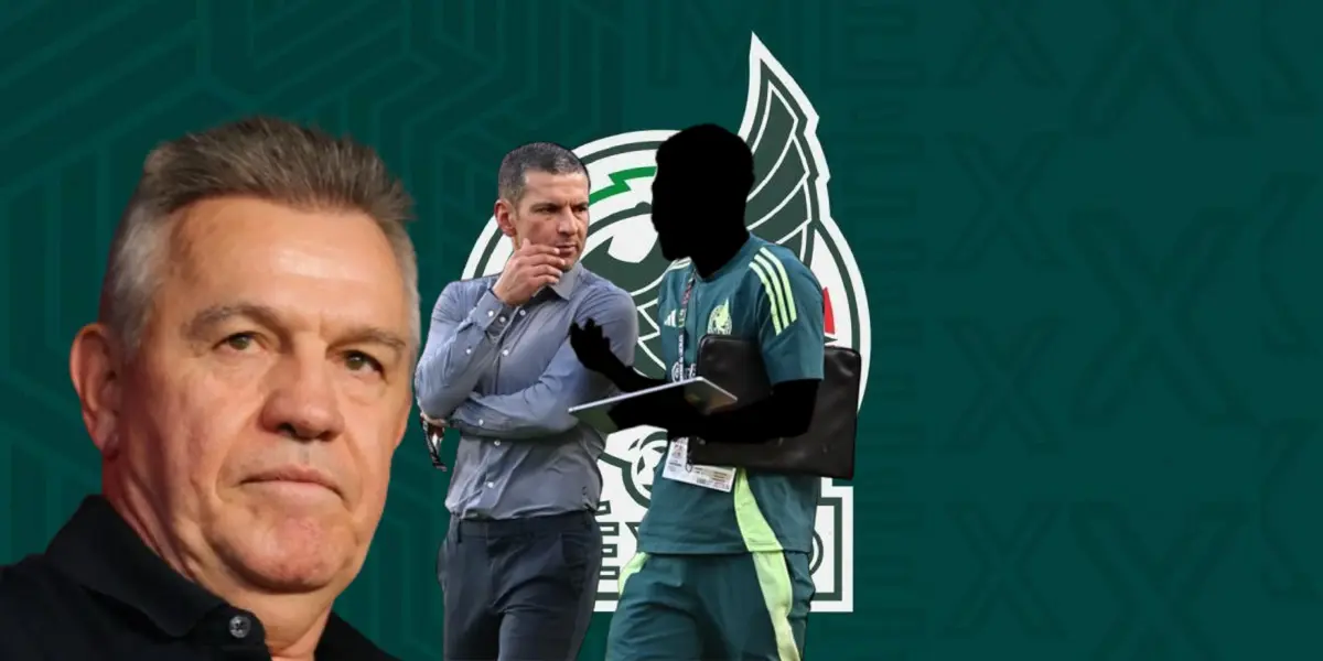 Javier Aguirre junto a Jaime Lozano y figura incógnita del Tri / FOTO GOAL