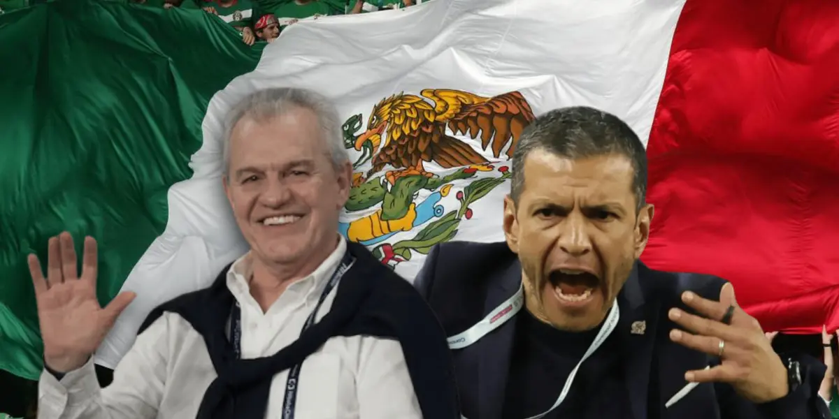 Javier Aguirre saludando y Jaime Lozano enojado/Foto Fútbol Hoy.