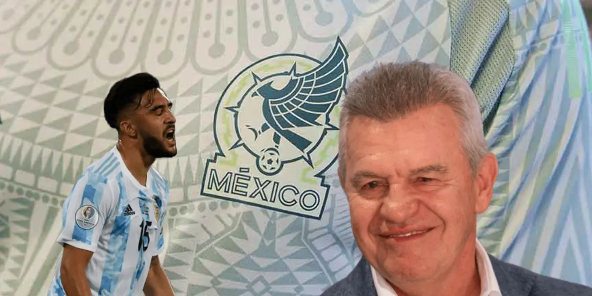 Javier Aguirre sonriendo y jugador argentino/Foto Donde Ir.