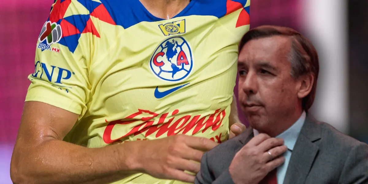 Jersey del América y Emilio Azcárraga/Foto Azteca Deportes.