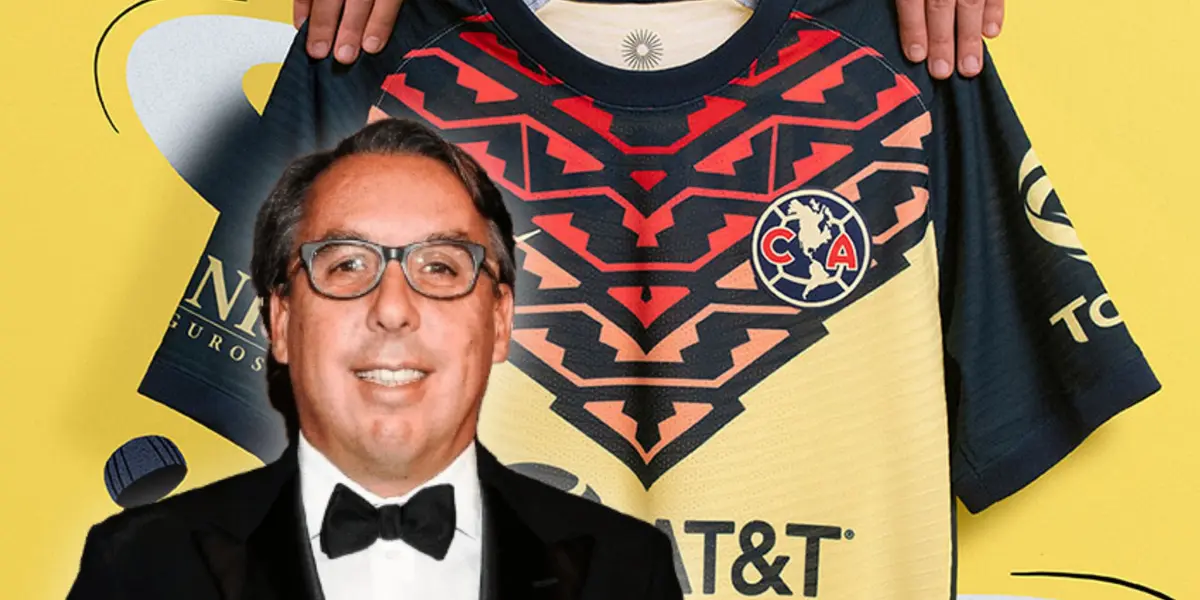 Jersey del América y Emilio Azcárraga/ Foto Todo sobre Camisetas.