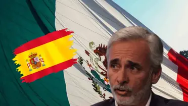 Jesús Martínez serio y bandera de España/ Foto N Plus.