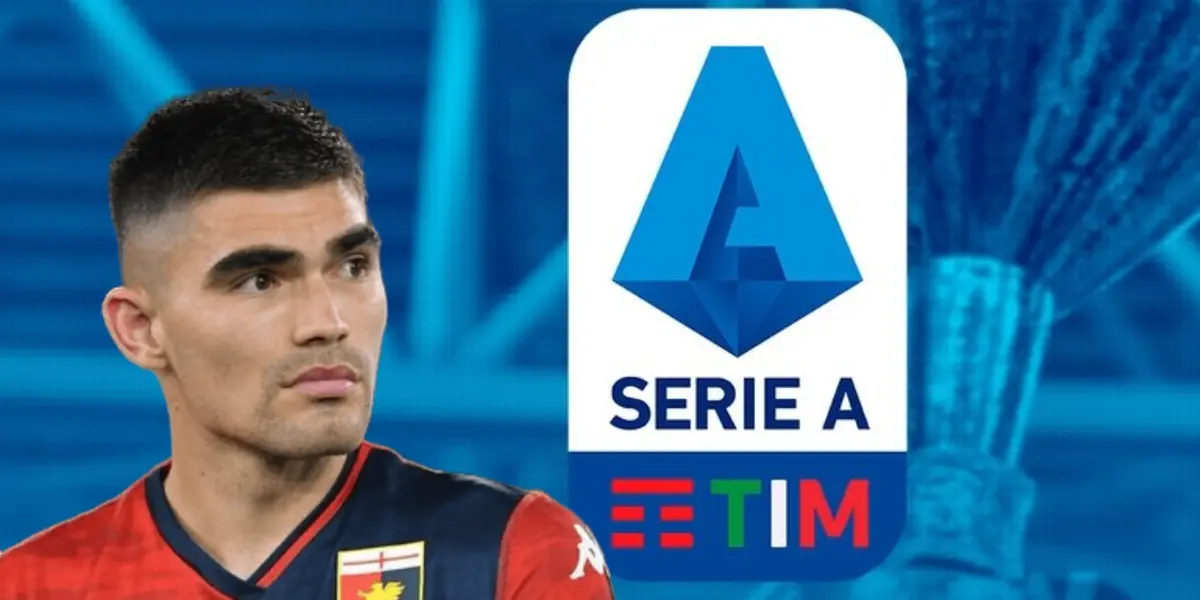 Johan Vásquez y logo de la Serie A italiana/ Foto BeSoccer.