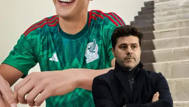 Jugador de México y Mauricio Pochettino/Foto TUDN.