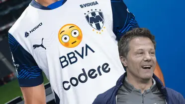 Jugador de Rayados, emoji apenado y José Antonio Noriega riendo,/Foto Excélsior.