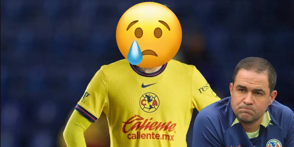 Jugador del América tapado. Foto: Azteca Deportes