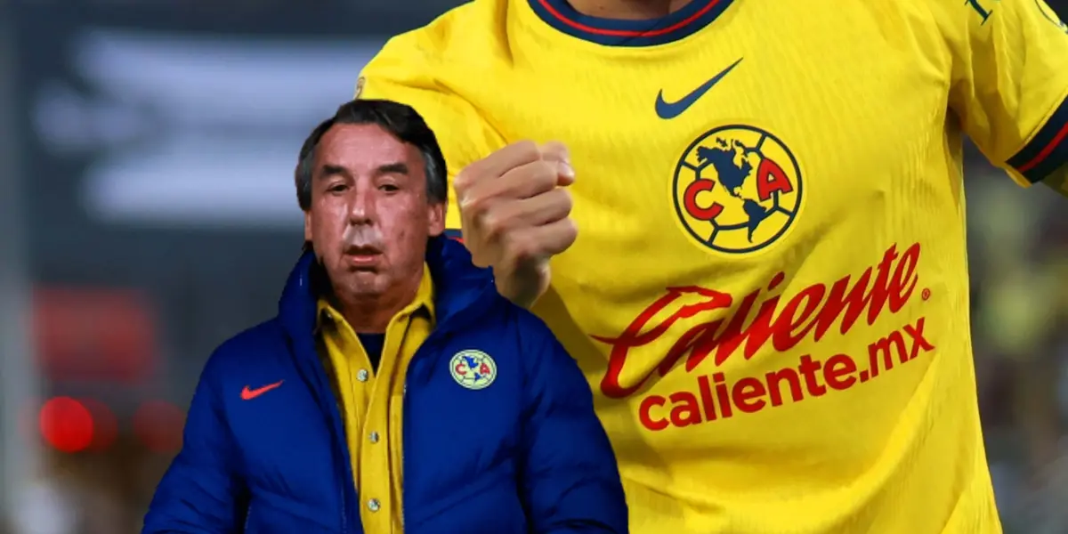 Jugador del América y Emilio Azcárraga serio/Foto Esto en Línea.