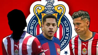 Jugador incógnito de Chivas junto a Vitor Roque y Jesús Orozco Chiquete / FOTO CUARTO PODER