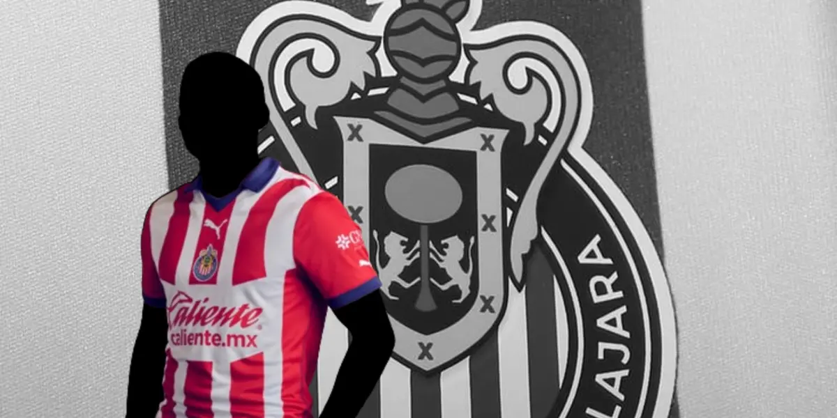 Jugador incógnito de Chivas junto al escudo del Rebaño / FOTO FACEBOOK