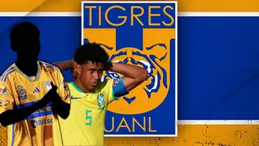 Jugador incógnito de Tigres junto a futbolista de Brasil / FOTO TUDN