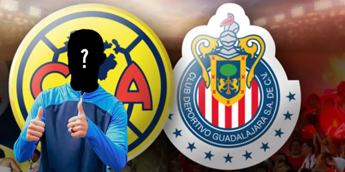 Jugador incógnito junto al escudo del América y Chivas / FOTO ESPN