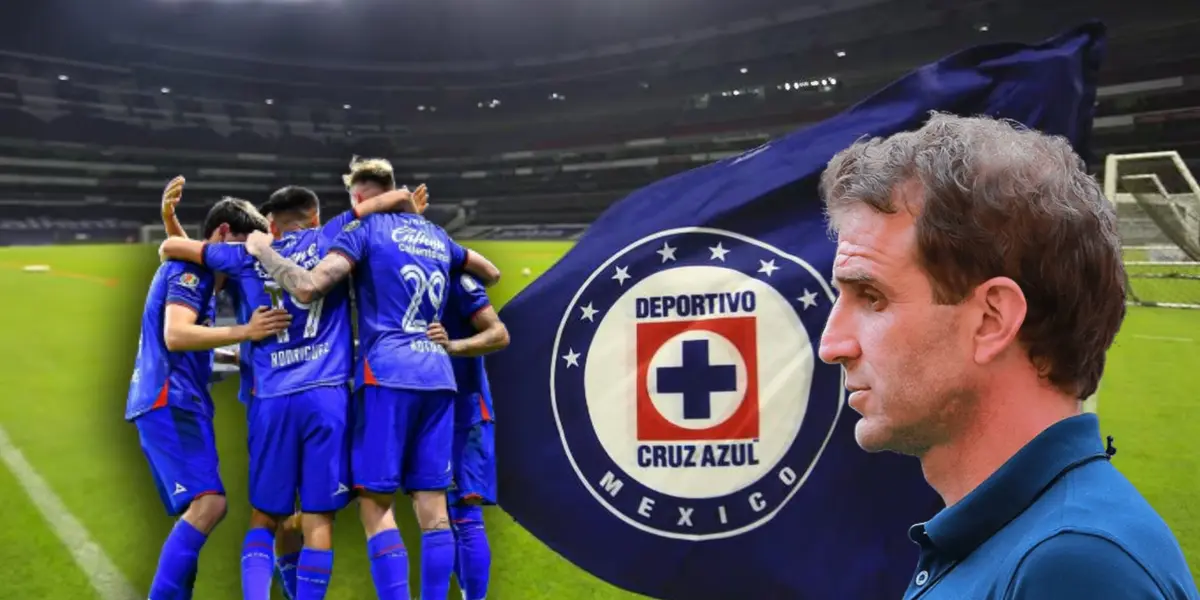 Jugadores de Cruz Azul e Iván Alonso/Foto Fútbol Radio Fórmula.