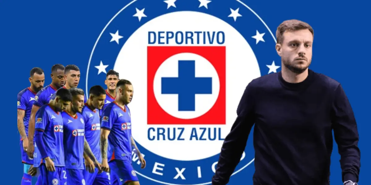 Jugadores de Cruz Azul y Martín Anselmi/Foto Visuelles Befreigen.