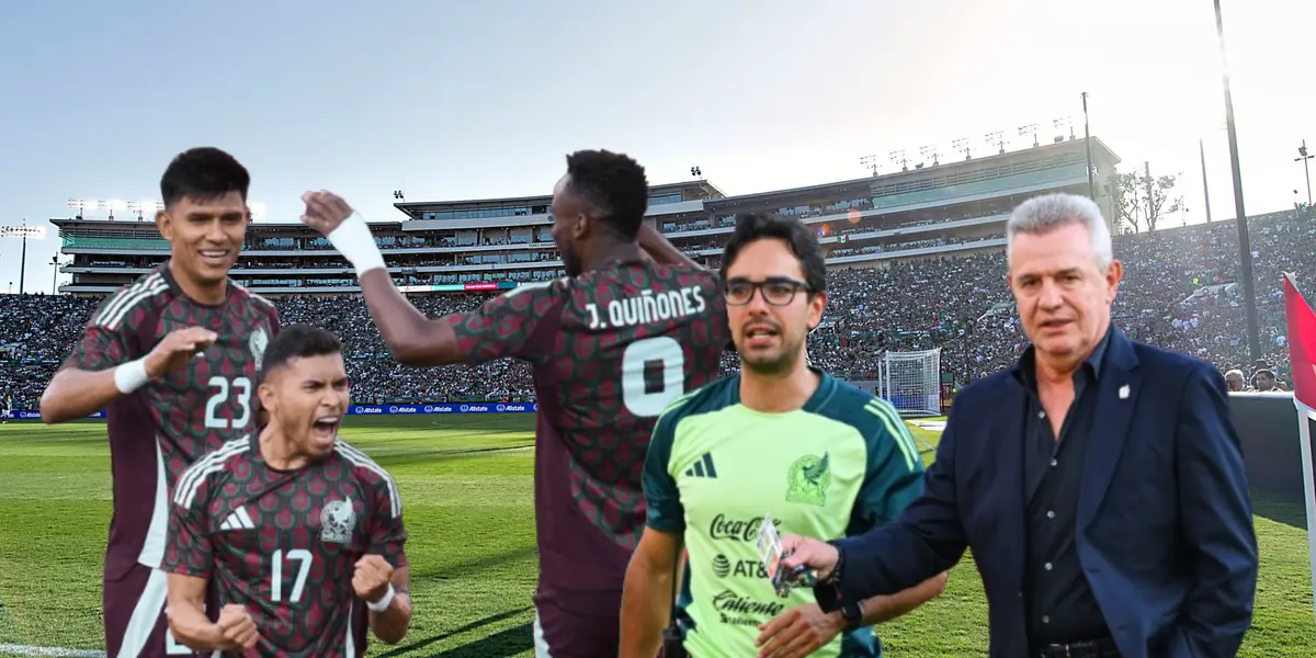 Jugadores de la Selección Mexicana celebrando y Javier Aguirre/Foto El Universal.