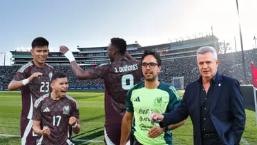 Jugadores de la Selección Mexicana celebrando y Javier Aguirre/Foto El Universal.