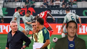 Jugadores de la Selección Mexicana, Javier Aguirre y Carlos Rodrigo Hernández/Foto Deportrece.