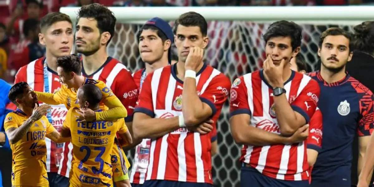 Jugadores de Tigres junto a jugadores de Chivas / FOTO IMAGO7