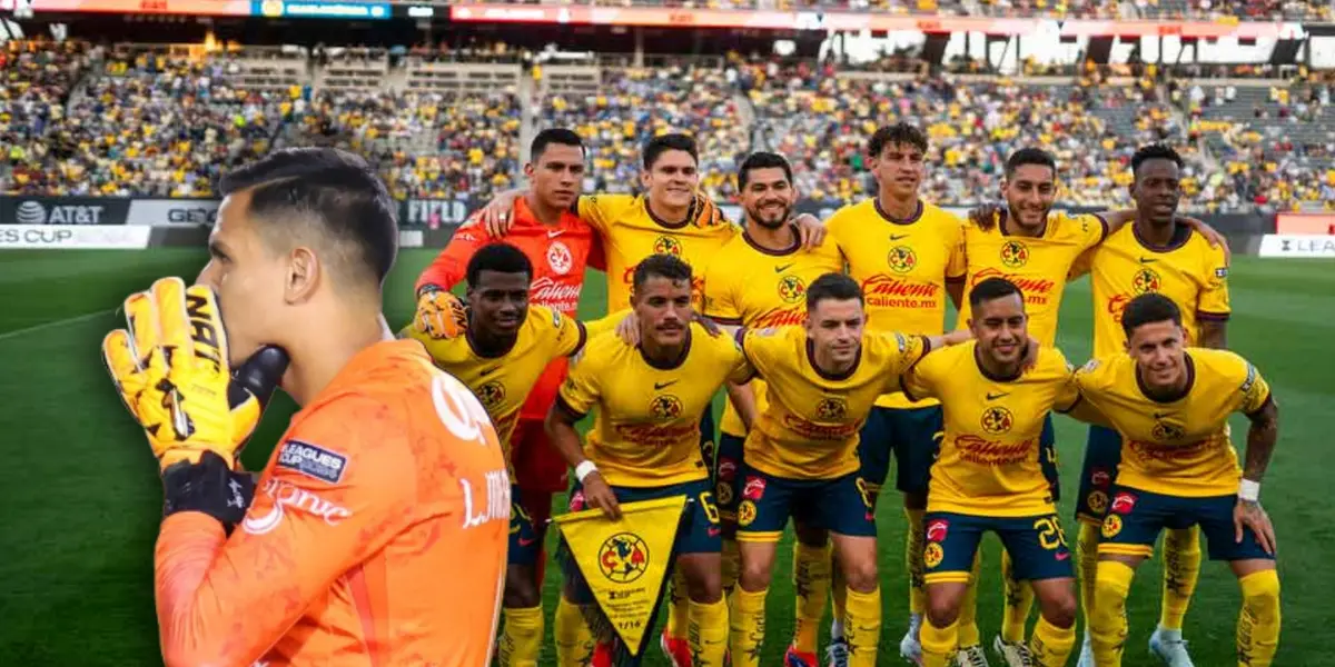 Jugadores del América posando y Luis Malagón/ Foto Fútbol Total.