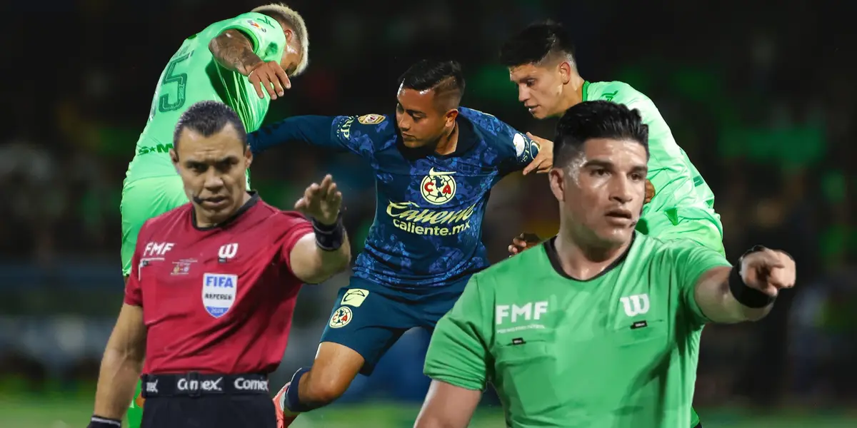 Jugadores disputando balón, Maximiliano Quintero y Marco Ortiz/ Foto Club América.