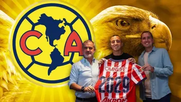 Logo del América y Roberto Alvarado con camiseta de Chivas/Foto ESPN Deportes.