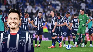 Lucas Ocampos junto a jugadores de Monterrey / FOTO X