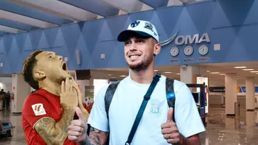 Lucas Ocampos levantando dedo pulgar/ Foto Aero Latin News.