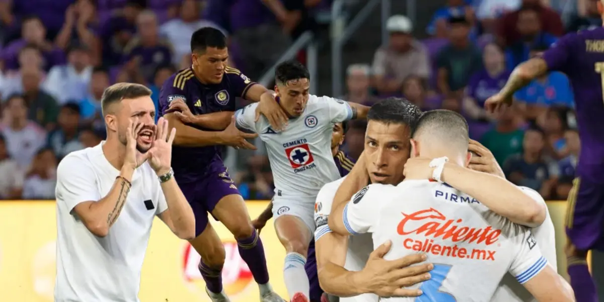 Martín Anselmi gritando, jugadores disputando balón y abrazándose/ Foto Henry Herald.