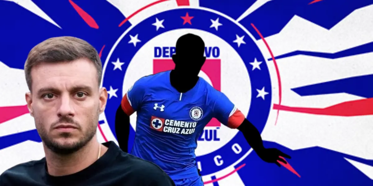 Martín Anselmi junto a jugador incógnito de Cruz Azul / FOTO RÉCORD