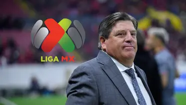 Miguel Herrera y logo de la Liga MX/ Foto SDP Noticias.