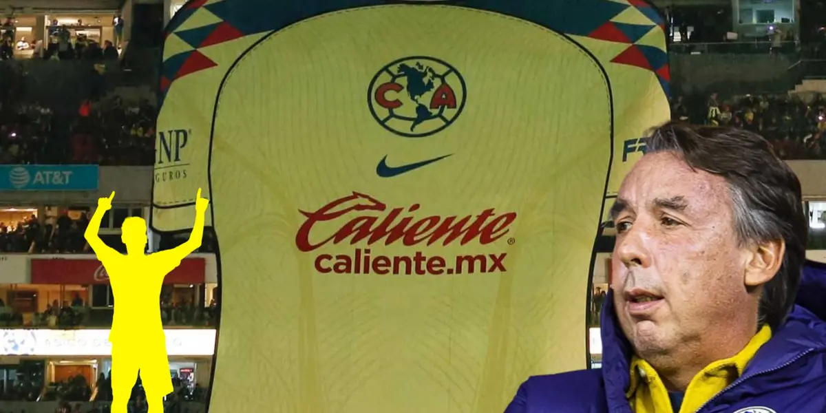 Mosaico del América en el Estadio Azteca, Emilio Azcárraga y futbolista celebrando/ Foto América.